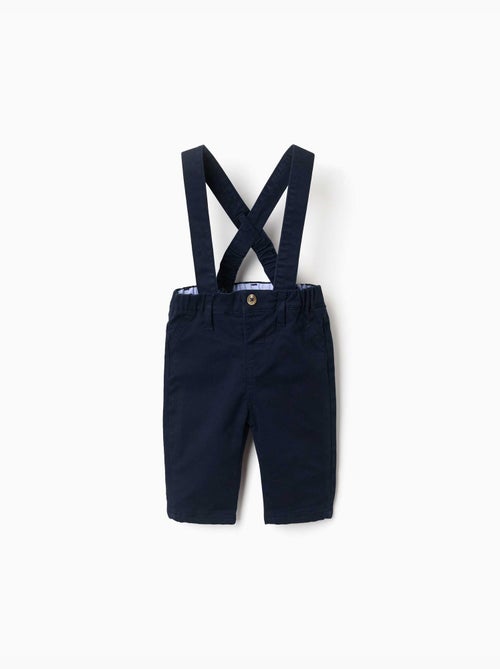 Twill broek met afneembare bretels - Kiabi