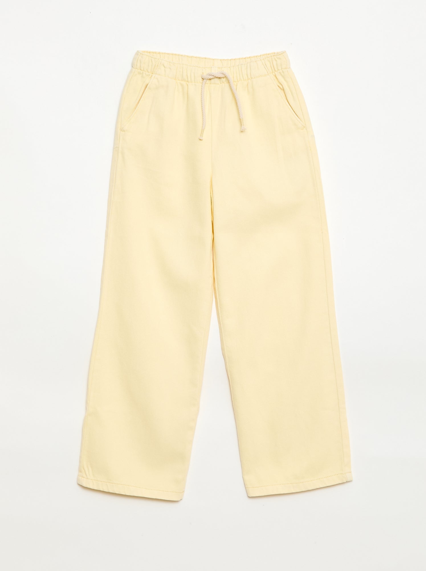 Twill broek met trekkoordjes