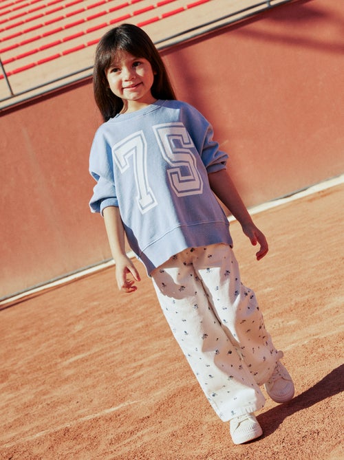 Twill broek met trekkoordjes - Kiabi