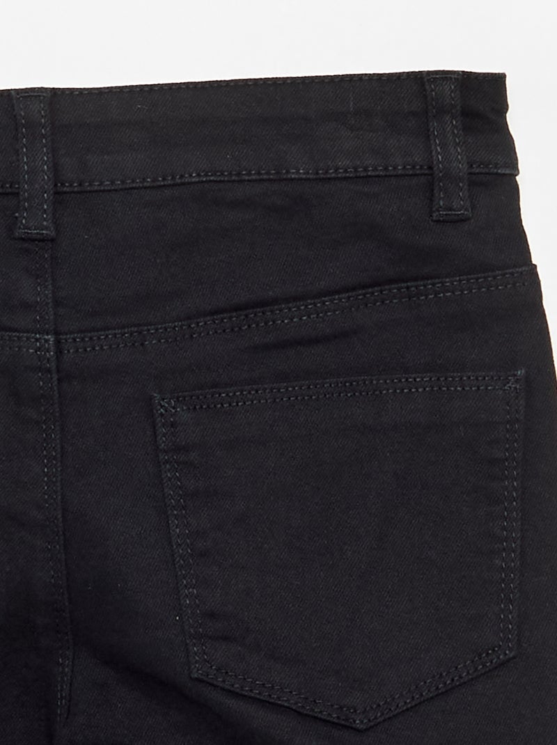 Twill broek met verstelbare taille Zwart - Kiabi