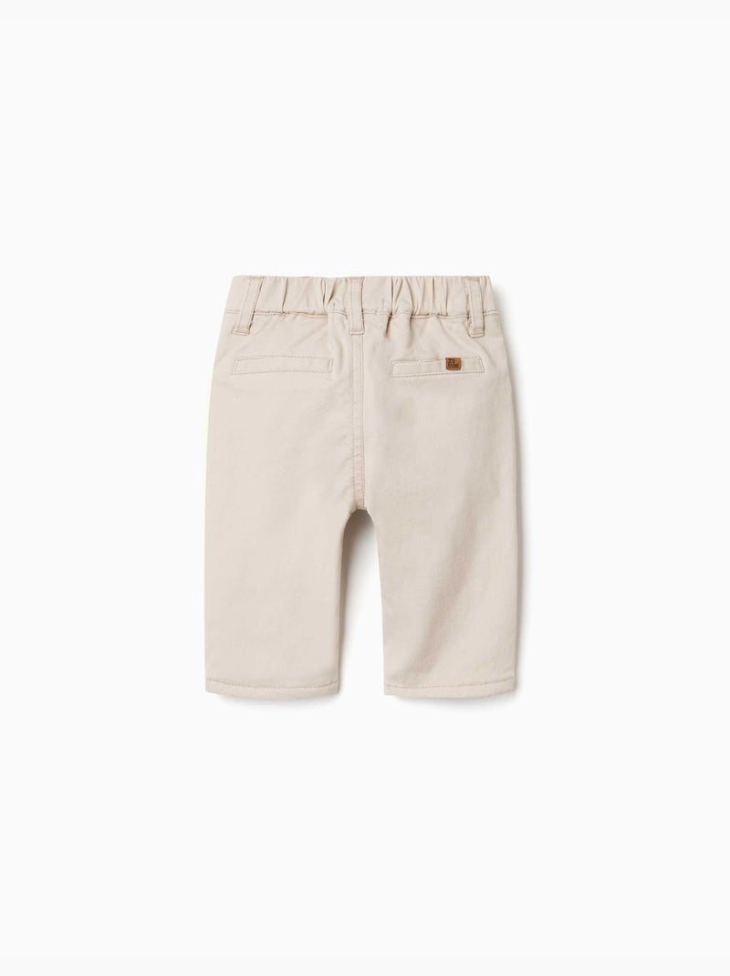 Twill broek met voering Lichtbeige - Kiabi