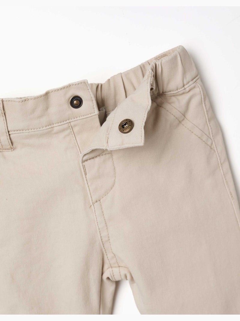 Twill broek met voering Lichtbeige - Kiabi