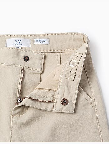 Twill chino broek 'slim fit'