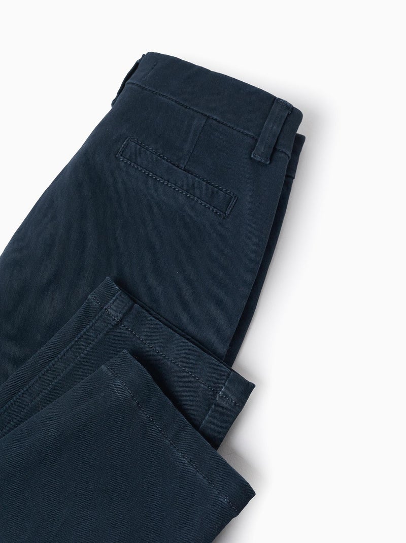 Twill chino broek, van katoen met een beetje stretch voor meer comfort en bewegingsvrijheid. Lichtbeige - Kiabi