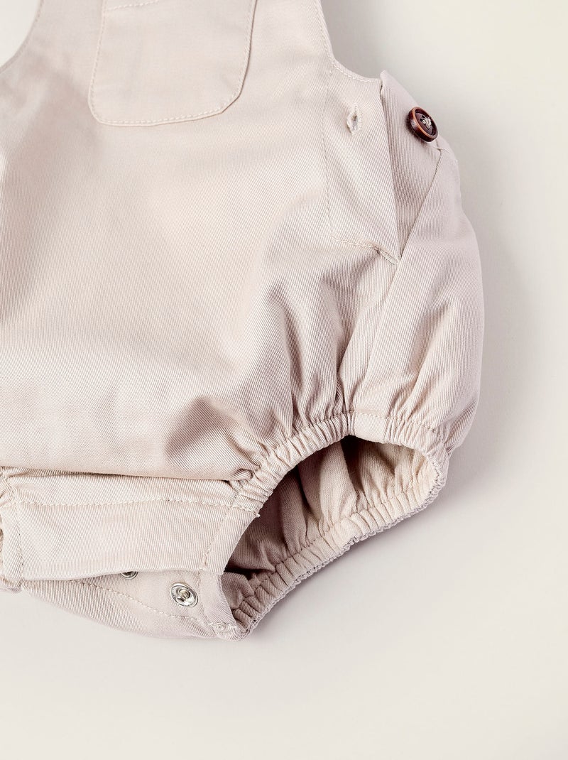 Twill jumpsuiten Lichtbeige - Kiabi