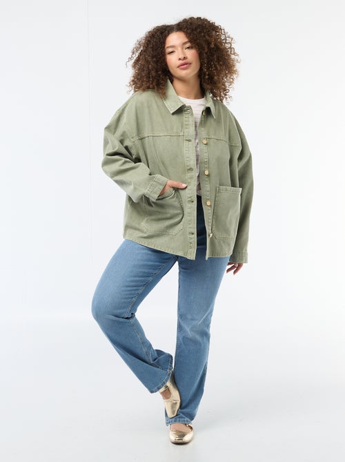 Twill overshirt met 2 opgestikte zakken - Kiabi