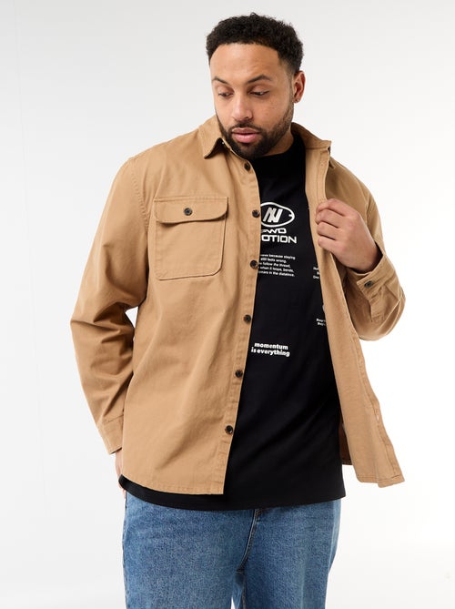 Twill overshirt met borstzakken met klep - Kiabi