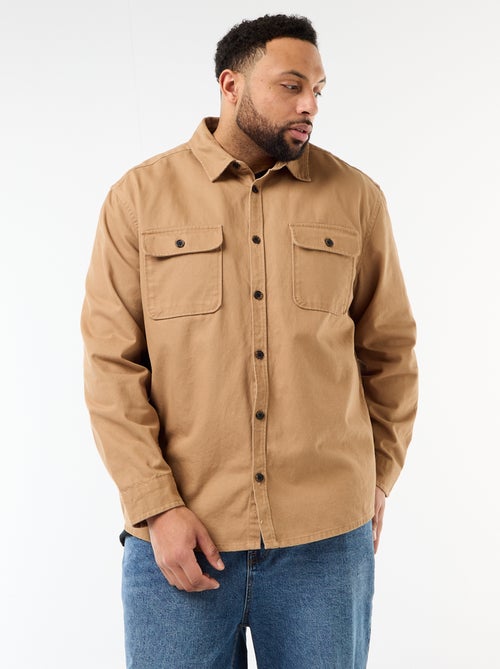 Twill overshirt met borstzakken met klep - Kiabi