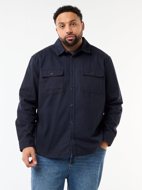 Twill overshirt met borstzakken met klep - Kiabi