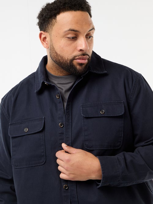Twill overshirt met borstzakken met klep - Kiabi