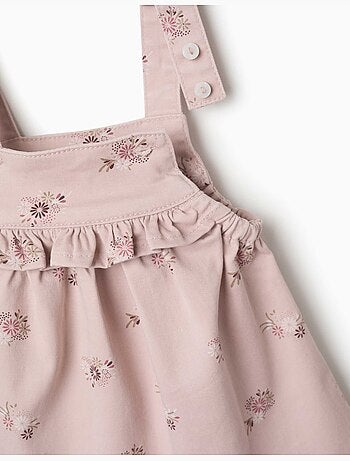 Twill schortjurk met bloemenprint