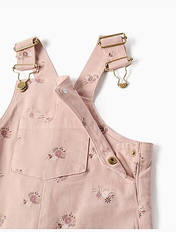 Twill tuinbroek met bloemenmotief