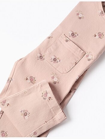 Twill tuinbroek met bloemenmotief