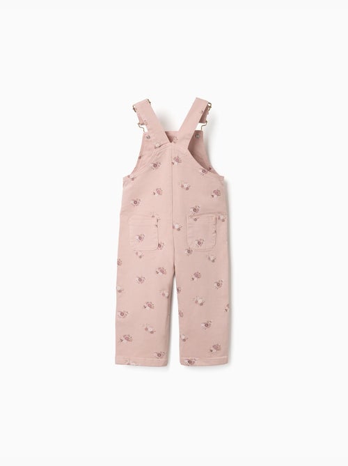 Twill tuinbroek met bloemenmotief - Kiabi