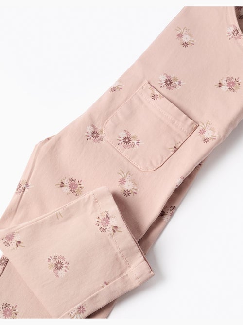 Twill tuinbroek met bloemenmotief - Kiabi