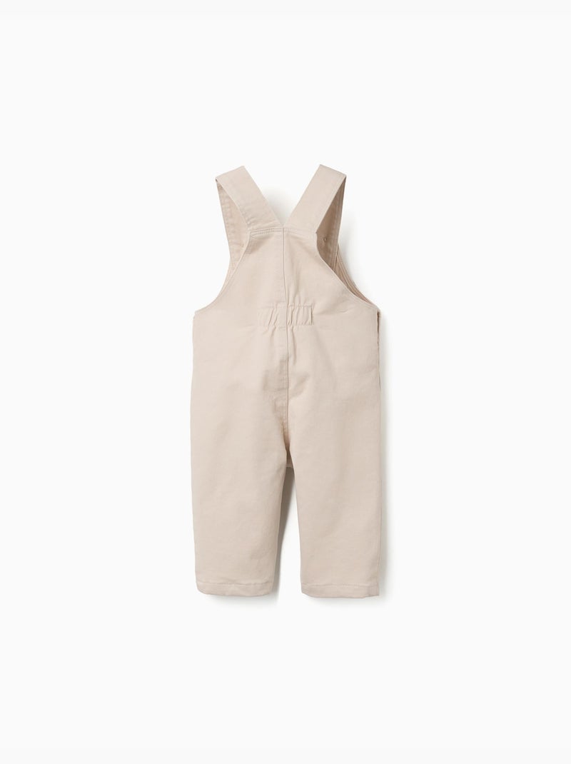 Twill tuinbroek met voorzak Lichtbeige - Kiabi