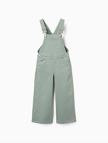 Twill tuinbroek met wijde pijpen