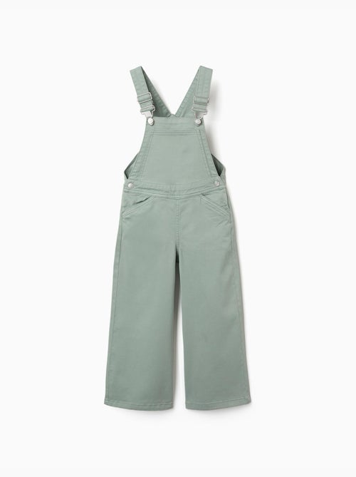 Twill tuinbroek met wijde pijpen - Kiabi