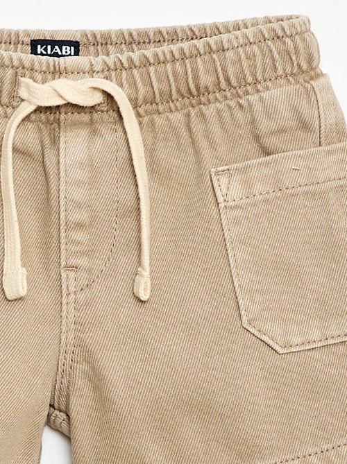 Twillshort met opgestikte zakken - Kiabi
