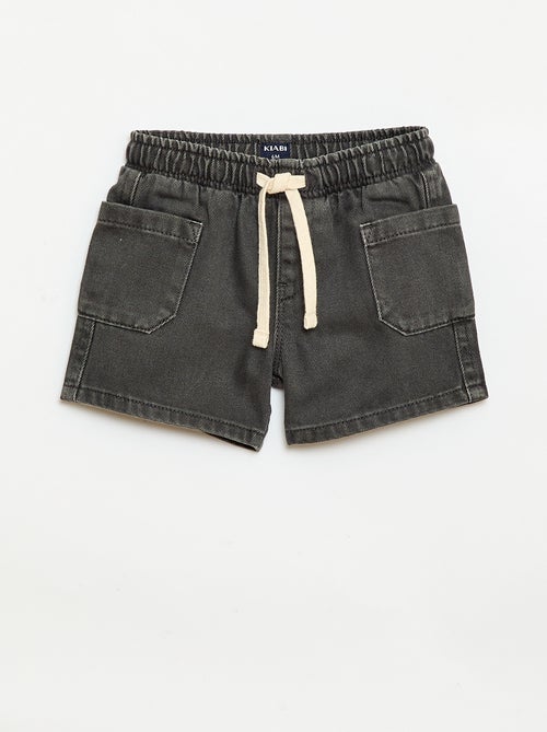 Twillshort met opgestikte zakken - Kiabi