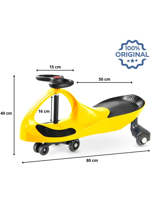 Twistcar – traploze auto met aandrijving door stuurbeweging, tot 120 kg - Kiabi Twistcar – traploze auto met aandrijving door stuurbeweging, tot 120 kg - Kiabi