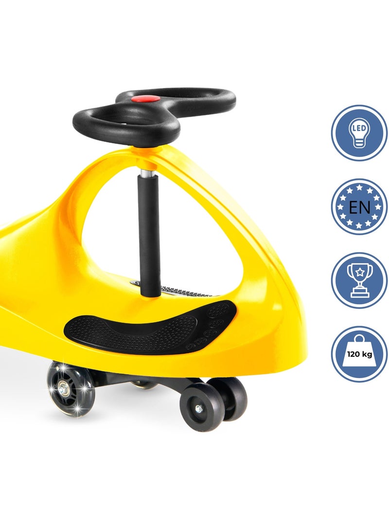 Twistcar voiture enfant sans pédales avec propulsion par volant Jaune - Kiabi