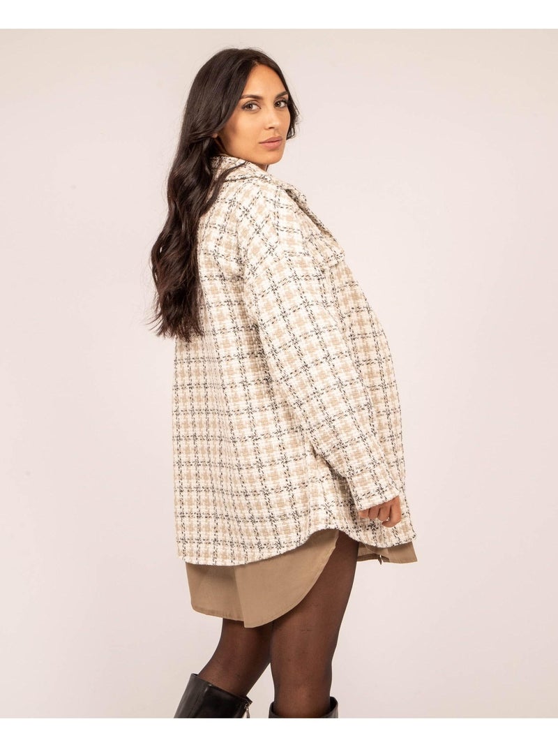 UBARTH geruite overshirt Beige - Kiabi