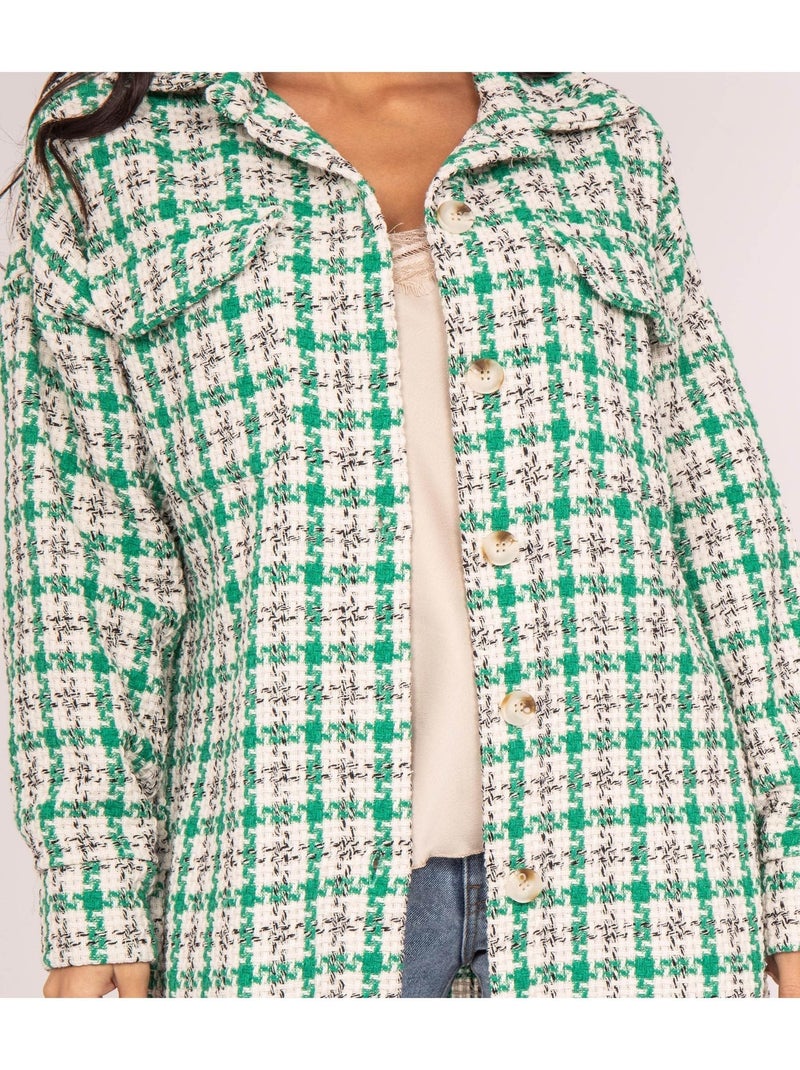 UBARTH geruite overshirt Groen - Kiabi