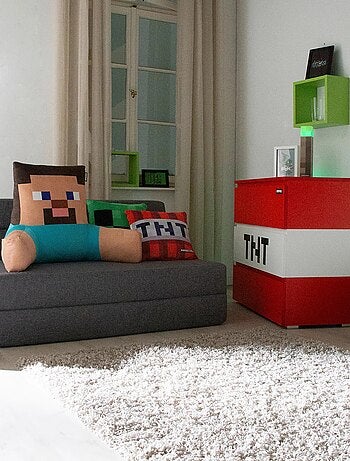 Uitklapbare slaapbank voor kinderen en logés 'Minecraft' ROBA