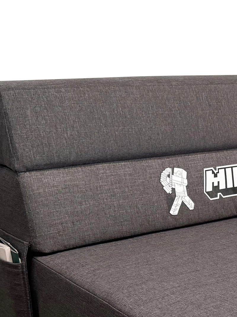 Uitklapbare slaapbank voor kinderen en logés 'Minecraft' ROBA Grijs Grijs Wit - Kiabi