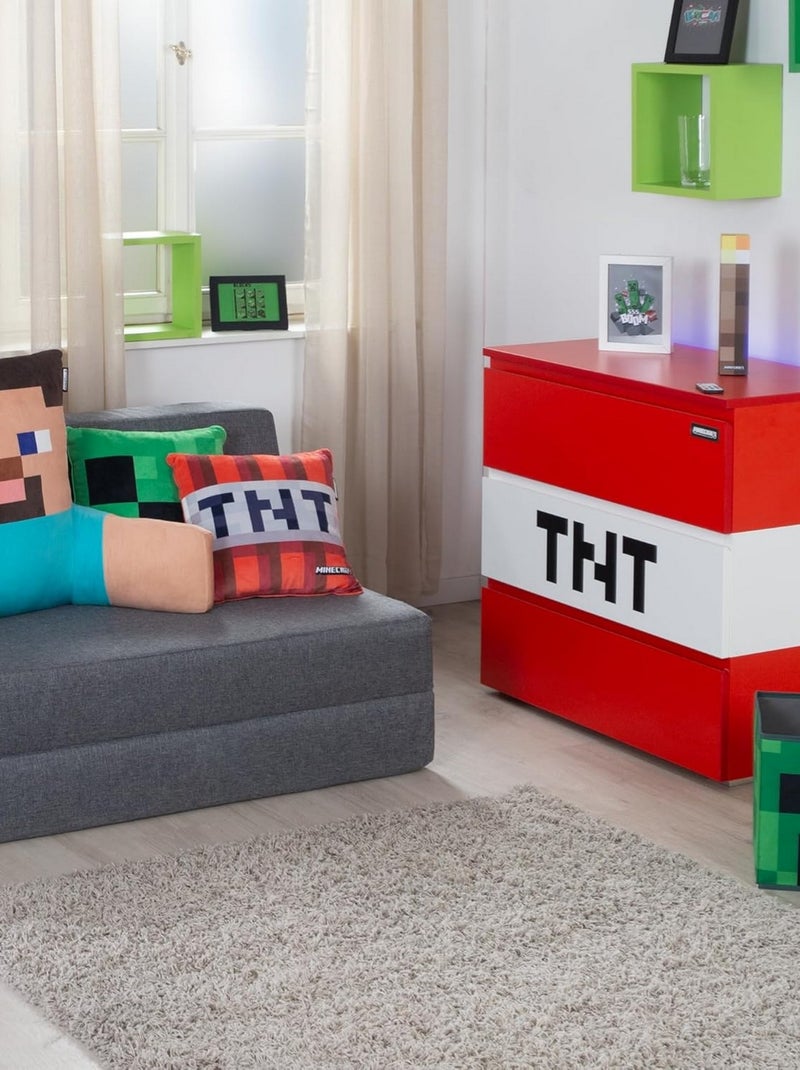 Uitklapbare slaapbank voor kinderen en logés 'Minecraft' ROBA Grijs Grijs Wit - Kiabi