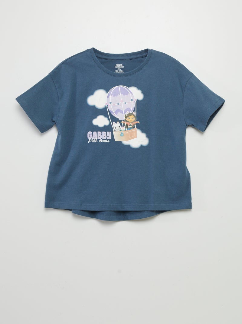 Uitlopend T-shirt 'Gabby's poppenhuis' BLAUW - Kiabi