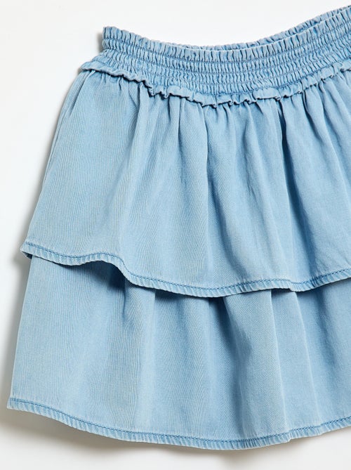 Uitlopende rok met elastische tailleband van katoen - Kiabi