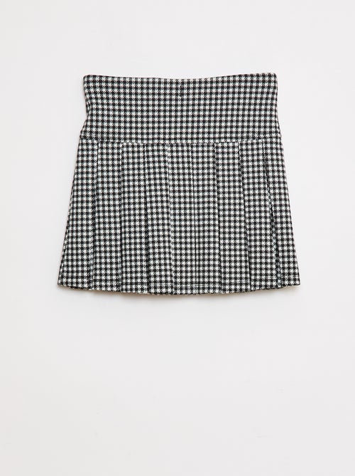 Uitlopende rok met ruitjesmotief - Kiabi
