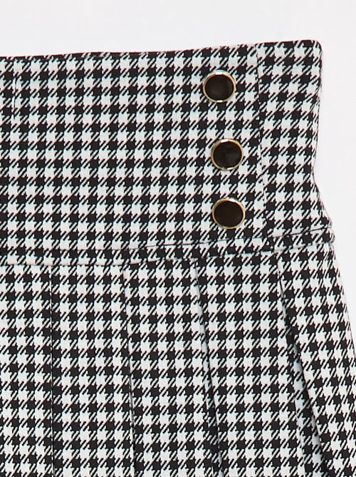 Uitlopende rok met ruitjesmotief - Kiabi