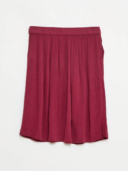 Uitlopende rok van lichte, effen stof - Kiabi