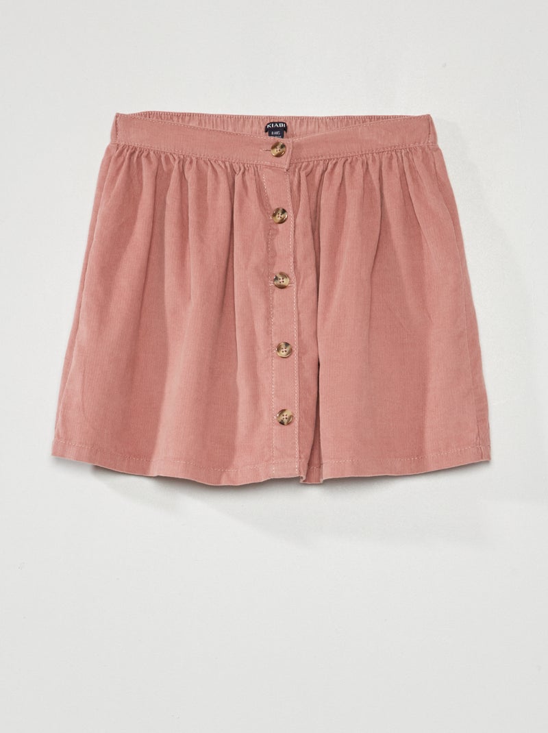 Uitlopende rok van velours ROSE - Kiabi