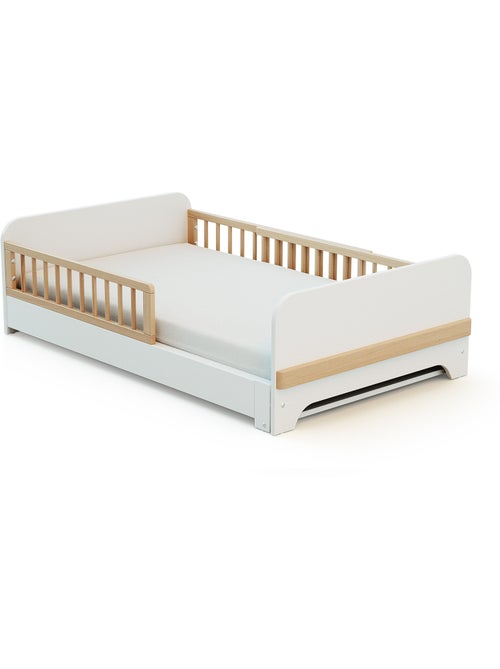 Uitschuifbaar houten kinderbed 80x140-165-190 carrousel met matras - Kiabi