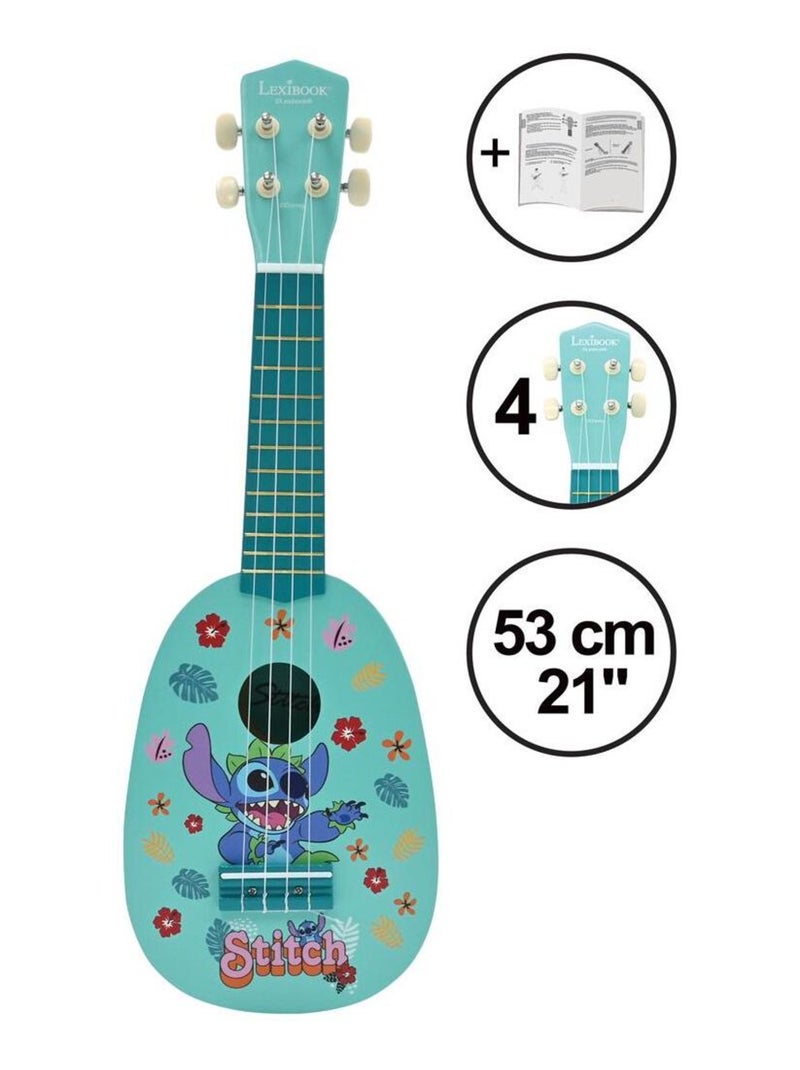 Ukulele stitch en bois avec cordes en nylon Bleu - Kiabi