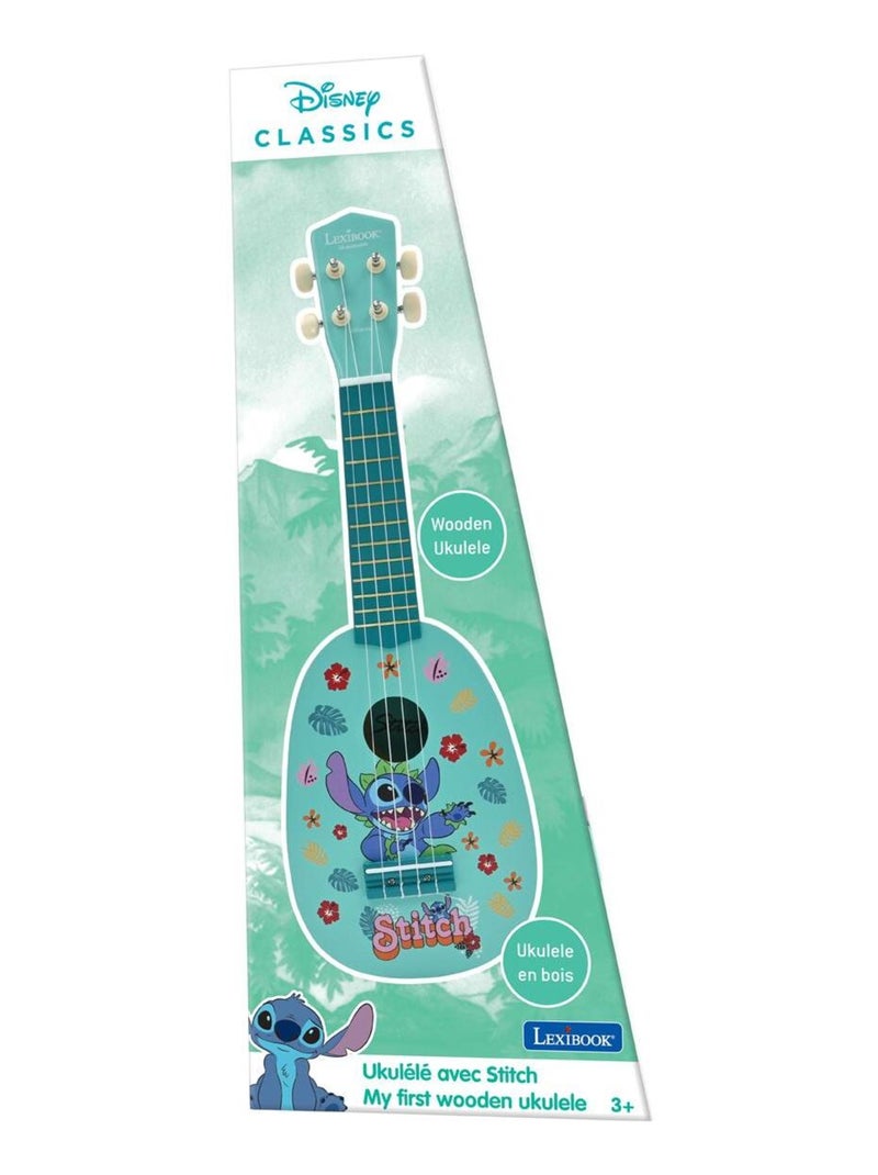 Ukulele stitch en bois avec cordes en nylon Bleu - Kiabi