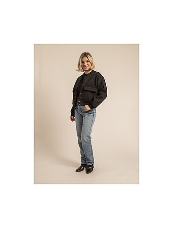 Ulivia bomberjack met wollen look