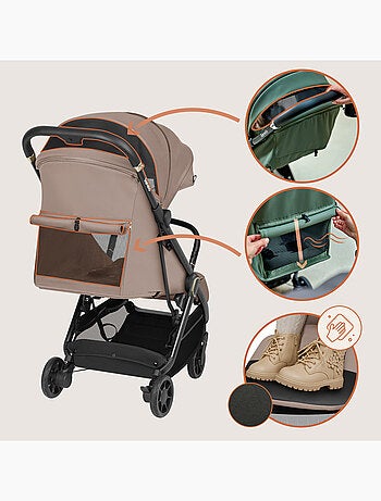 Ultra-compacte buggy LIONELO Bess - Vliegtuig geschikt - Lichtgewicht - Snel inklapbaar