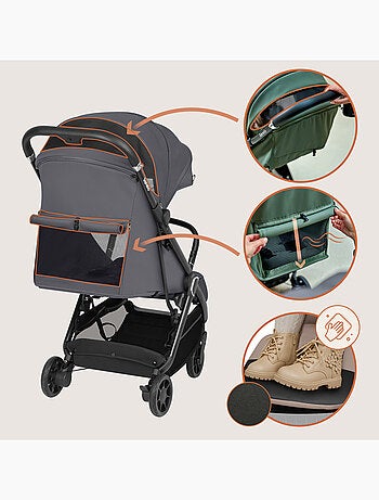 Ultra-compacte buggy LIONELO Bess - Vliegtuig geschikt - Lichtgewicht - Snel inklapbaar