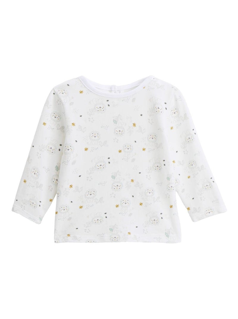 Ultra-warme fleece babyoveralls en Kenya T-shirt set Groen - Kiabi
