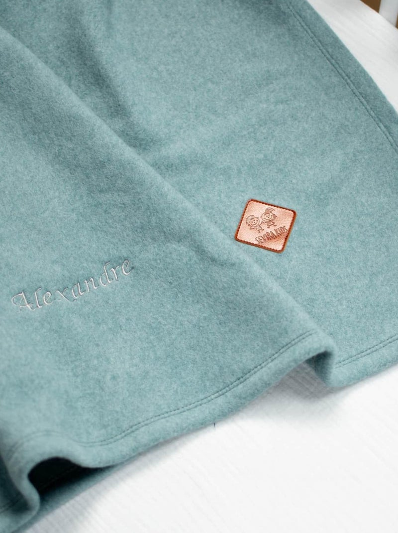 Ultra-zachte fleece deken van 100% katoen | sevira kids Groen - Kiabi