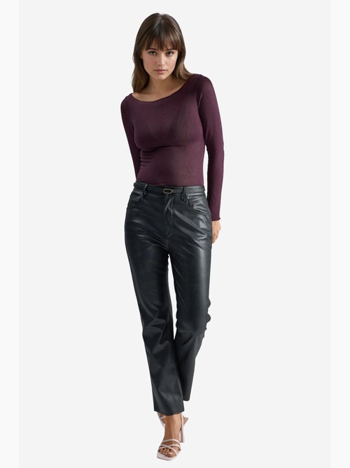 Ultralichte blouse van kasjmiermix met boothals hiccup - Kiabi Ultralichte blouse van kasjmiermix met boothals hiccup - Kiabi