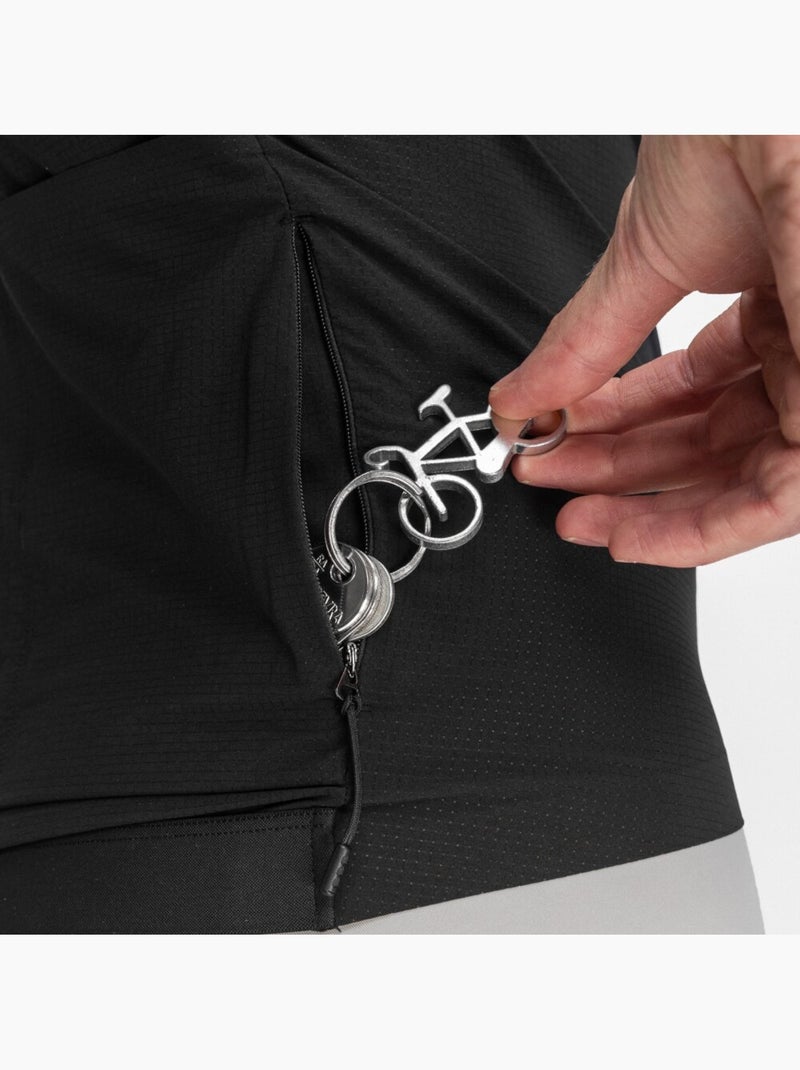 Ultralichtgewicht fietsjersey voor heren Zwart - Kiabi