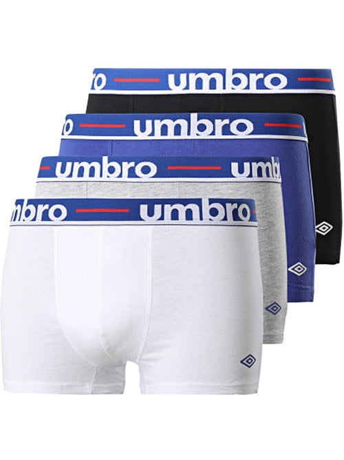 Umbro class1 boxershorts heren - 4-pack wit/blauw/zwart - Kiabi