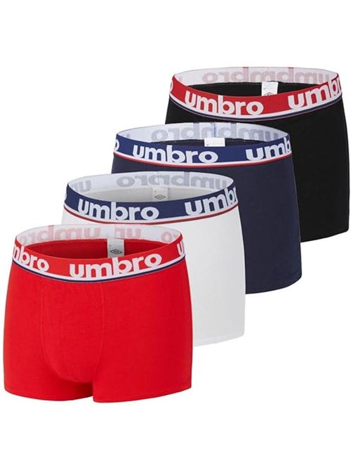 Umbro class1 boxershorts heren - 4-pack zwart/rood/blauw - Kiabi Umbro class1 boxershorts heren - 4-pack zwart/rood/blauw - Kiabi