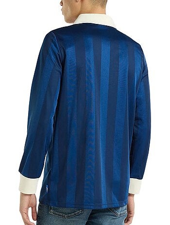 Umbro heren polo met lange mouwen - blauw - ideaal voor voetbal en vrije tijd